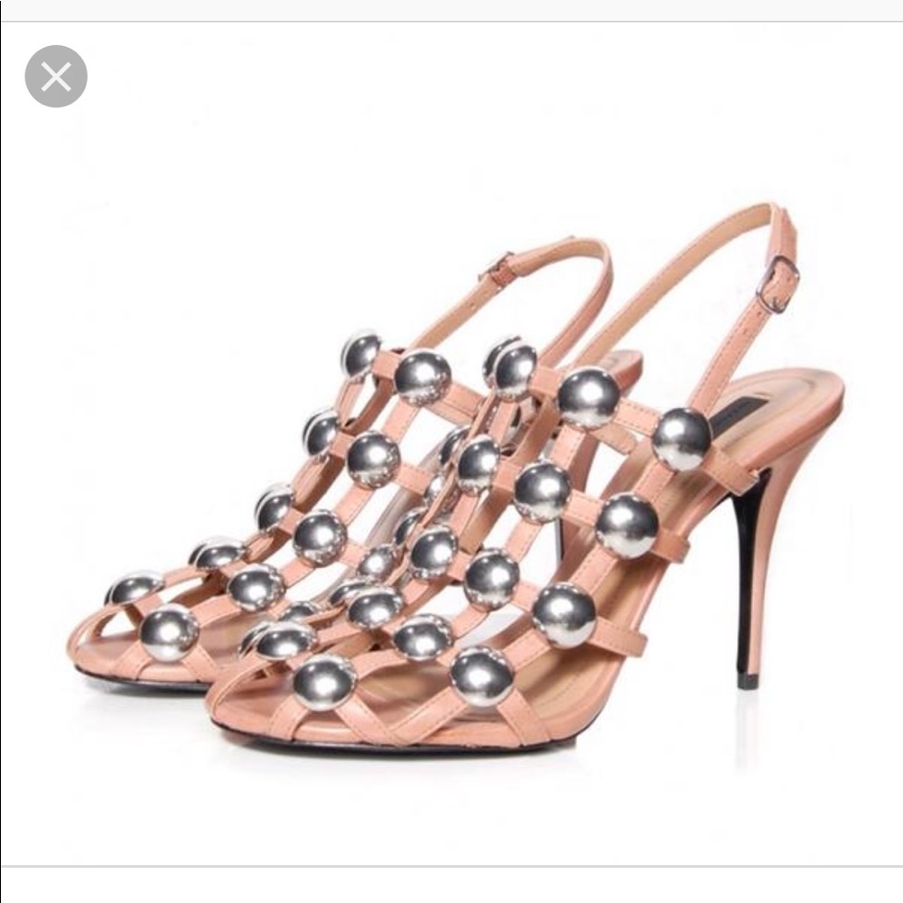 Alexander wang nude stud heels